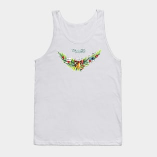 Christmas wreath Hand Drawn Tank Top